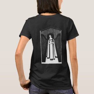 抽象的な女性のドローイングアート ヴィンテージ ミニマリスト バックスタイル Tシャツ