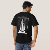 抽象的な女性の描画アートビンテージミニマリストバック Tシャツ (裏面フル)