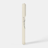 抽象的な女性の顔の線画 ミニマリストの肖像画 iPhoneケース (右側面)