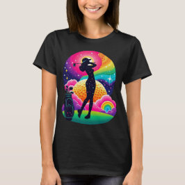 抽象的な女性ゴルファーTシャツ Tシャツ