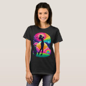 抽象的な女性ゴルファーTシャツ Tシャツ (正面フル)