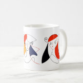 抽象的な女性 コーヒーマグカップ (正面右)
