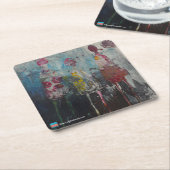 抽象的な姿 スクエアペーパーコースター (アングル)