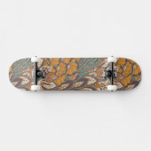 抽象的な孔雀の羽パターン スケートボード (横)