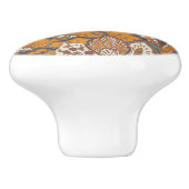 抽象的な孔雀の羽パターン セラミックノブ (側面)