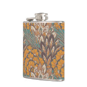 抽象的な孔雀の羽パターン フラスク (左)