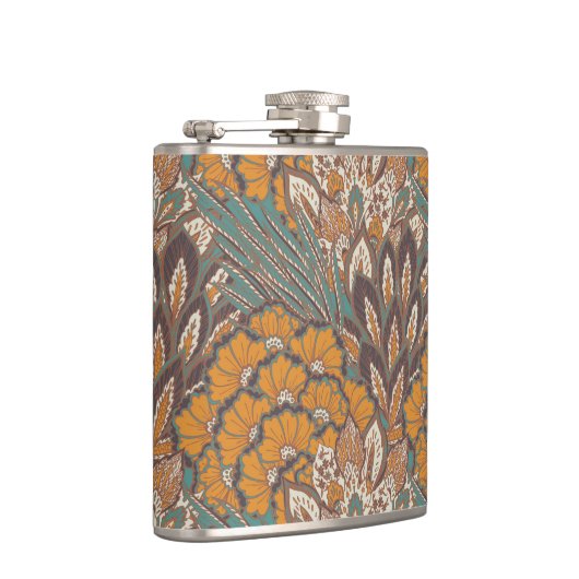 抽象的な孔雀の羽パターン フラスク (右)