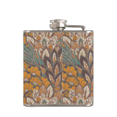 抽象的な孔雀の羽パターン フラスク (裏面)