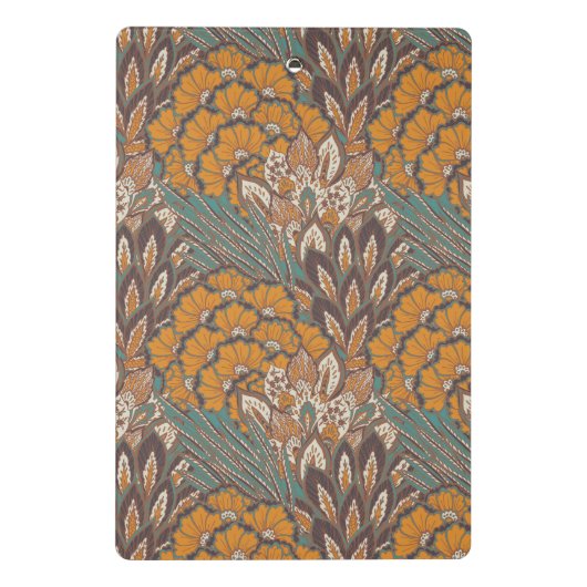 抽象的な孔雀の羽パターン ミニクリップボード (裏面)