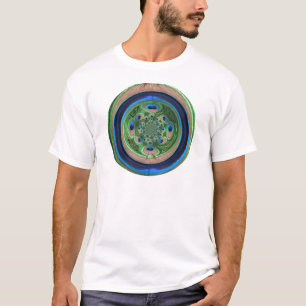 抽象的な孔雀メンズTシャツ Tシャツ