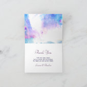 抽象的な孔雀、ウォーターカラー感謝カード サンキューカード (内部)