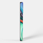 抽象的な孔雀 iPhoneケース (右側面)