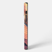 抽象的な孔雀 iPhoneケース (左側面)