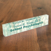抽象的な学校の心理学者のカスタムのネームプレート デスクネームプレート (側面)