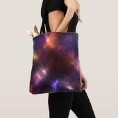 抽象的な宇宙の星座のデジタルアート トートバッグ (クローズアップ)