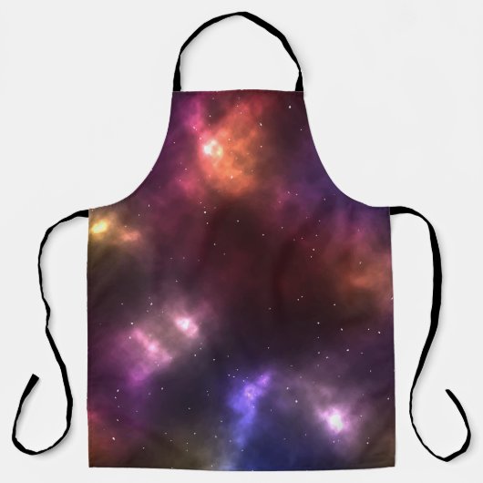 抽象的な宇宙の星座デザイン エプロン (正面)