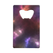 抽象的な宇宙の星座デザイン クレジットカード栓抜き (裏面)