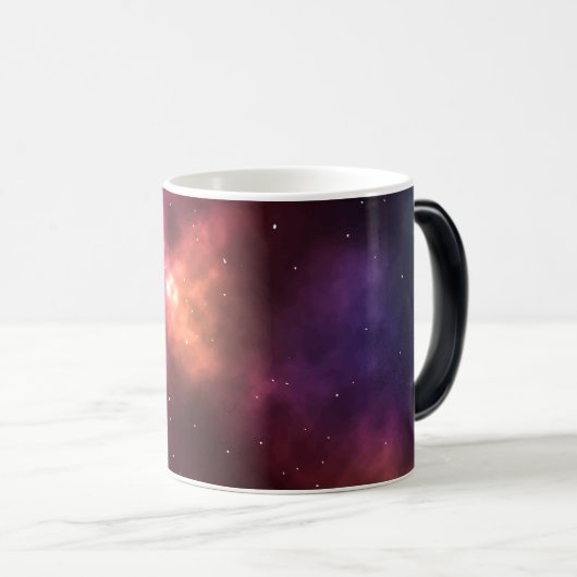 抽象的な宇宙の星座デザイン モーフィングマグカップ (正面右)
