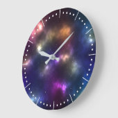 抽象的な宇宙の星座デザイン ラージ壁時計 (傾斜)