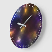 抽象的な宇宙の星座デザイン ラージ壁時計 (傾斜)