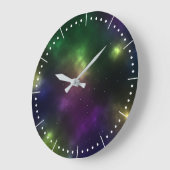抽象的な宇宙の星座デザイン ラージ壁時計 (傾斜)