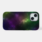 抽象的な宇宙の星座デザイン iPhone 15ケース (裏面横)