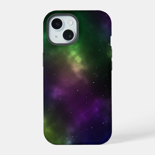 抽象的な宇宙の星座デザイン iPhone 15ケース (裏面)