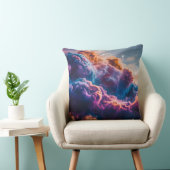 抽象的な宇宙の星雲アート - カラフルな宇宙 クッション (椅子)