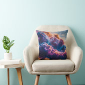 抽象的な宇宙の星雲アート - カラフルな宇宙 クッション (椅子)