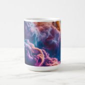 抽象的な宇宙の星雲アート - カラフルな宇宙 コーヒーマグカップ (中央)