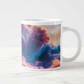 抽象的な宇宙の星雲アート - カラフルな宇宙 ジャンボコーヒーマグカップ (右)