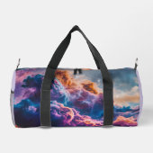 抽象的な宇宙の星雲アート - カラフルな宇宙 ダッフルバッグ (裏面)