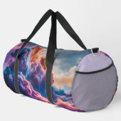 抽象的な宇宙の星雲アート - カラフルな宇宙 ダッフルバッグ (右コーナー)