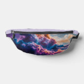 抽象的な宇宙の星雲アート - カラフルな宇宙 ファニーパック (レイダウン)
