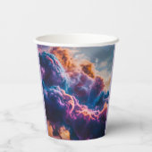 抽象的な宇宙の星雲アート - カラフルな宇宙 紙コップ (裏面)