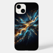 抽象的な宇宙の稲妻 - 電気青と Case-Mate iPhoneケース (裏面)