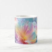 抽象的な宇宙の花の爆発 パステルカラー コーヒーマグカップ (中央)