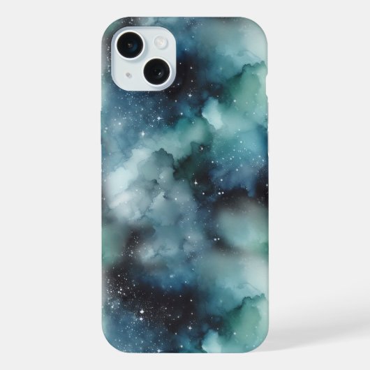 抽象的な宇宙の風景パターン iPhoneケース (裏面)