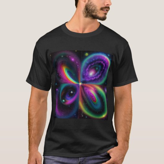 抽象的な宇宙アート Tシャツ (正面)