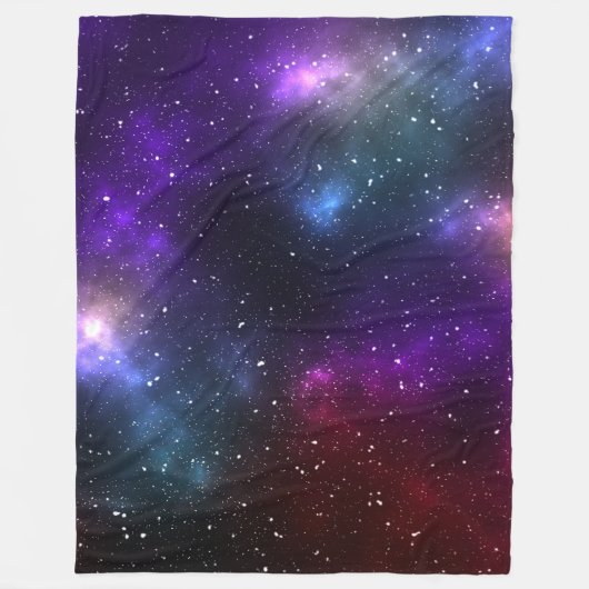 抽象的な宇宙空間の星座デザイン フリースブランケット (正面)