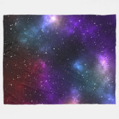 抽象的な宇宙空間の星座デザイン フリースブランケット (正面(横))