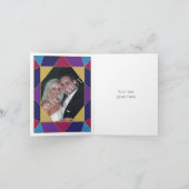 抽象的な宝石の宝石用原石のモダンな結婚式は感謝していしています サンキューカード (内部)