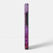抽象的な宝石モノグラム 紫 黄色 iPhoneケース (左側面)