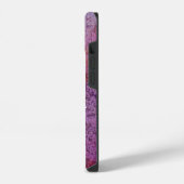 抽象的な宝石モノグラム 紫 黄色 iPhoneケース (左側面)
