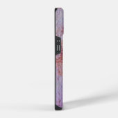 抽象的な宝石モノグラム 紫 黄色 iPhoneケース (右側面)