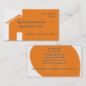 抽象的な家の不動産の名刺 名刺 (正面/裏面)