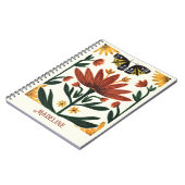 抽象的な対称の花と蛾 ノートブック (左側)