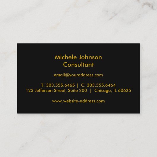 抽象的な射撃、発砲の金ゴールドの星ライト宇宙 名刺 (裏面)