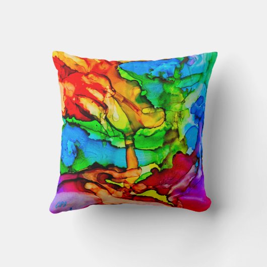 抽象的な少し クッション (裏面)