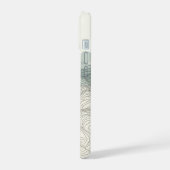 抽象的な山脈の地形と標高の峰々 iPhone 15ケース (左側面)